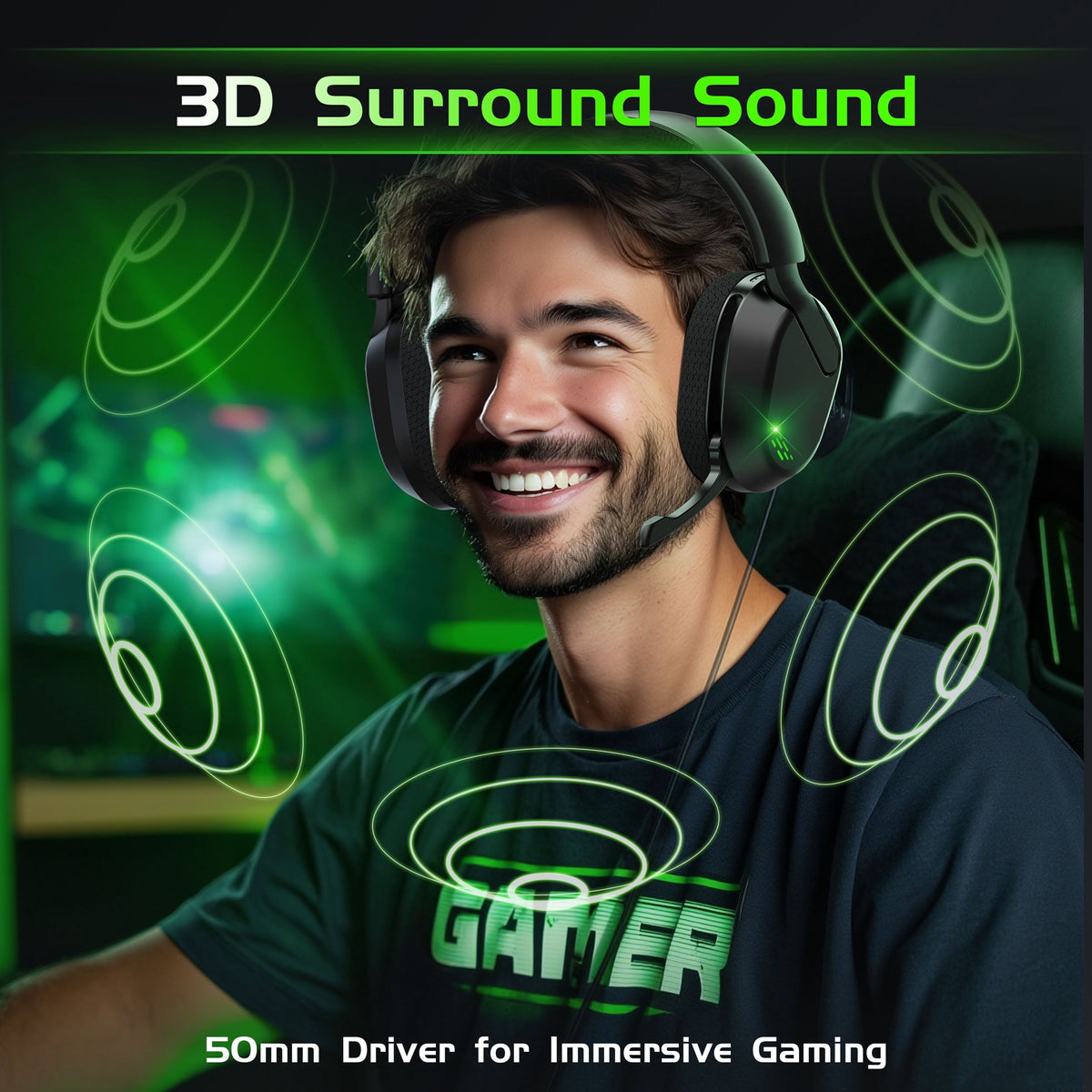 Wireless Gaming Headset for Xbox One,Xbox Series X|S, PS4, PS5,PC, Mac, Switch,Bluetooth 5.4,Xbox Headset with Noise Canceling Mic,Over Ear Gaming
