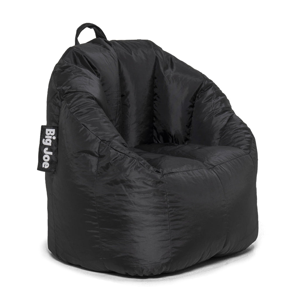 Big Joe Joey Bean Bag Chair for Kids/Teens, 2.5 ft Smartmax Lounge Chair, Easy-Clean & Lightweight, Black