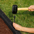 GroundSmart Roman Brick Landscape Edging, 4' Black Rubber Garden Edging Border, 6 pack