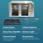 Elite Gourmet 47.5Qt 18-Slice Convection Oven - 4-Control Knobs