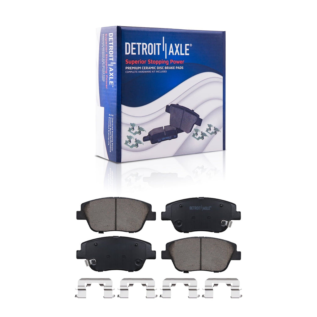 Detroit Axle - Brake Kit for 2011-2015 Hyundai Sonata 2011-2016 Kia Optima Front & Rear Disc Brake Rotors Ceramic Brakes Pads 2012 2013 2014