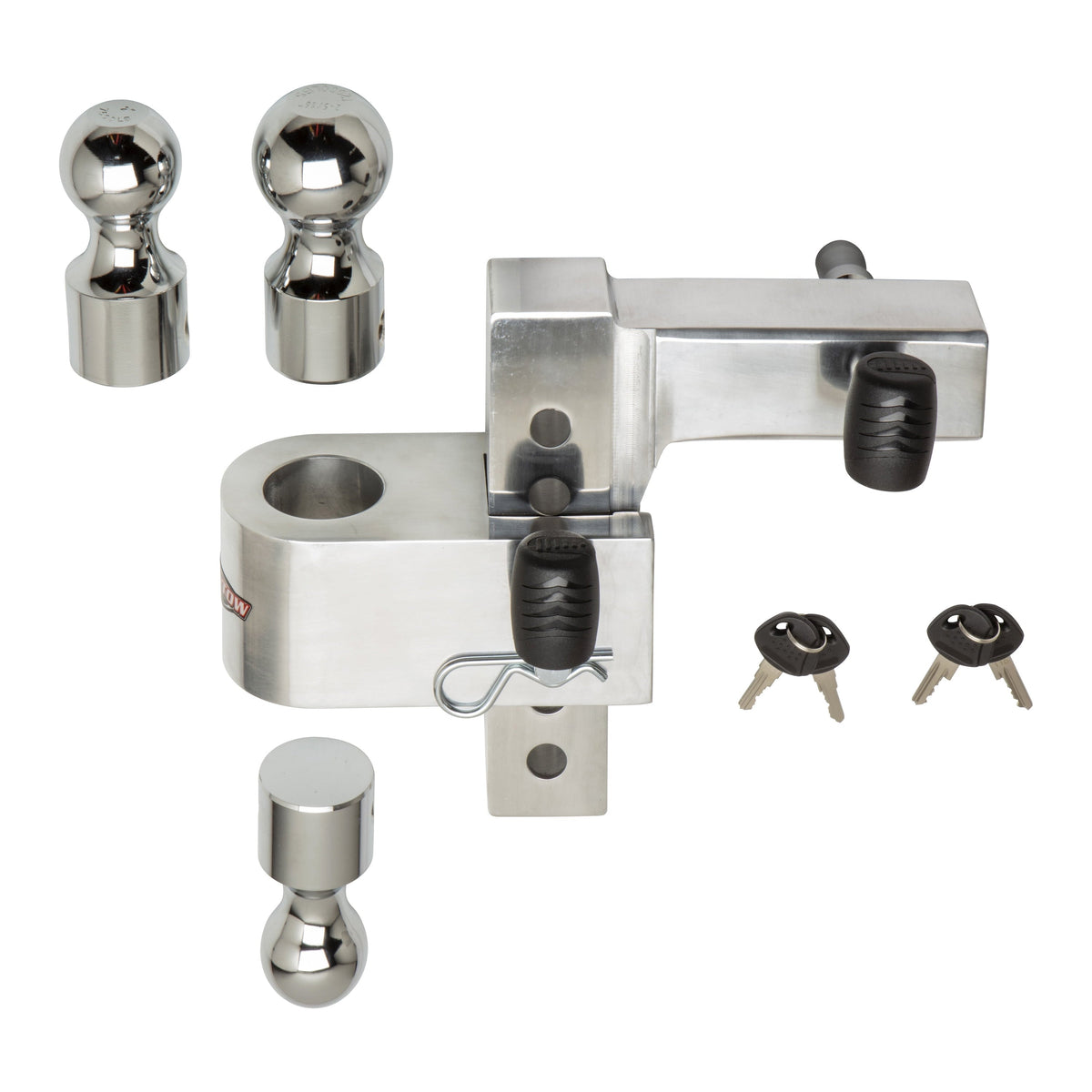 Aluma-Tow - 6" Drop Adjustable Interchangeable Hitch System by Uriah Products - UT623410 - 3 Hitch Balls - Locking Pins - 12,000 lb. GTWR