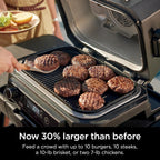 Ninja Outdoor Woodfire Pro XL 4-in-1 Grill BBQ Smoker Air Fryer & Bake, Dark Grey - OG850