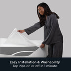 AllerEase Platinum Mattress Cover Protector, Queen- ZipOff Top, Waterproof, Allergen