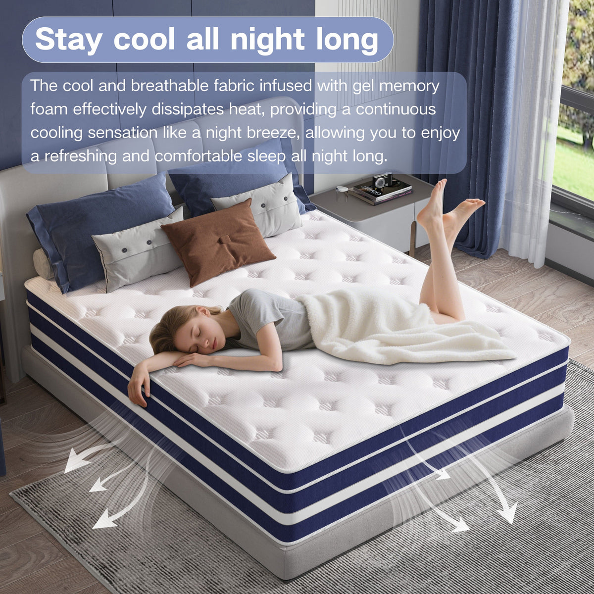 GUUKIN 12 inch Twin Mattress, Memory Foam & Spring Hybrid Medium Comfort Twin Size in a Box,Adult