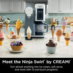 Ninja CREAMi Swirl Ice Cream And Soft Serve Maker, 13 Programs, Two 16oz Pints - NC701