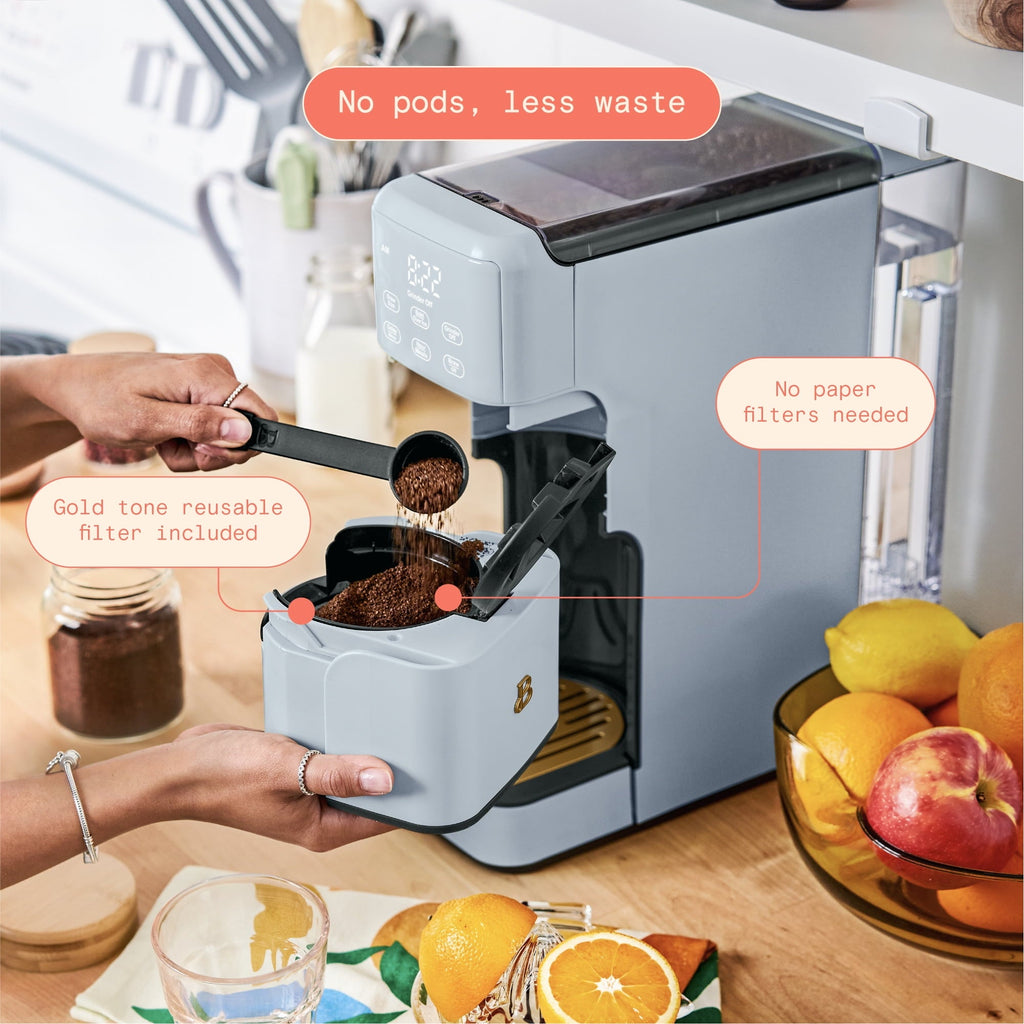 Beautiful Perfect Grind Programmable Single-Serve Brewer, Cornflower Blue