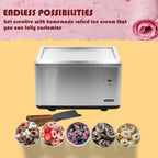 Whynter Rolled Ice Cream Maker With Compressor, 0.5-Quart Stainless Steel - ICR-300SS