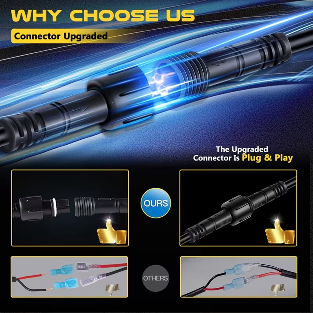 LEDMIRCY 20Inch LED Light Bar and 4Inch LED Pod Lights 2PCS with Rocker Switch Wiring Harness Kit Off Road Lights Spot Flood Combo Beam LED Driving