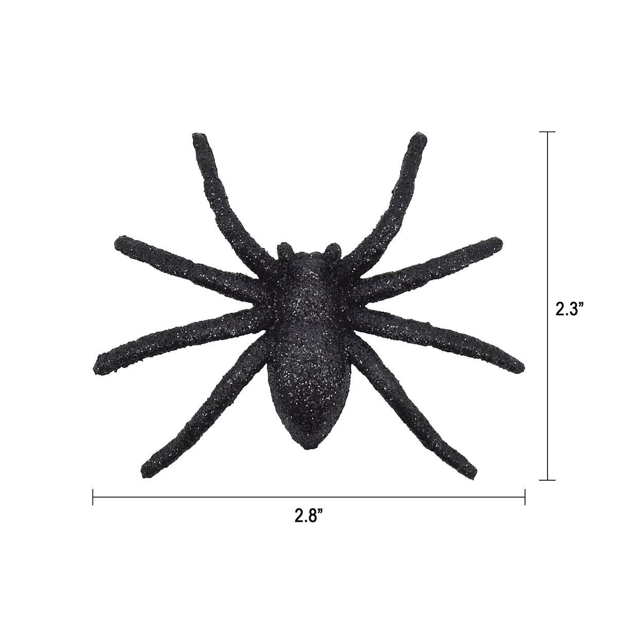 Glitter Spiders Decorations, Black, 8 Count, Halloween by Way To Celebrate