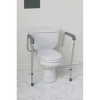 Medline Toilet Handle Safety Rail, Aluminum Grab Bar for Bathroom, 27.5" to 32" Adjustable Height, 250-lb. Capacity