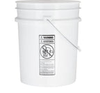 5 Gallon Plastic Bucket Pail Food Grade with Blue Screw on Lid(Pack of 3) Made in USA