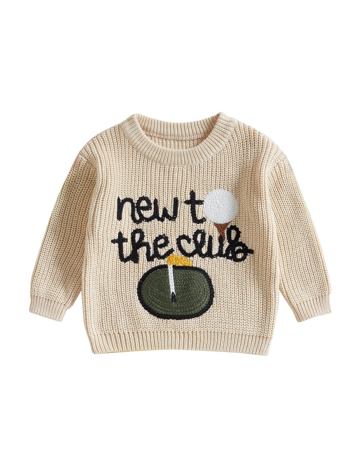 Loicainy Toddler Baby Boy Girl Halloween Knit Sweater 3 6 9 12 18 24 Months 2T 3T Long Sleeve Crewneck Letter Embroidery Pullover Autumn Winter Knitwear