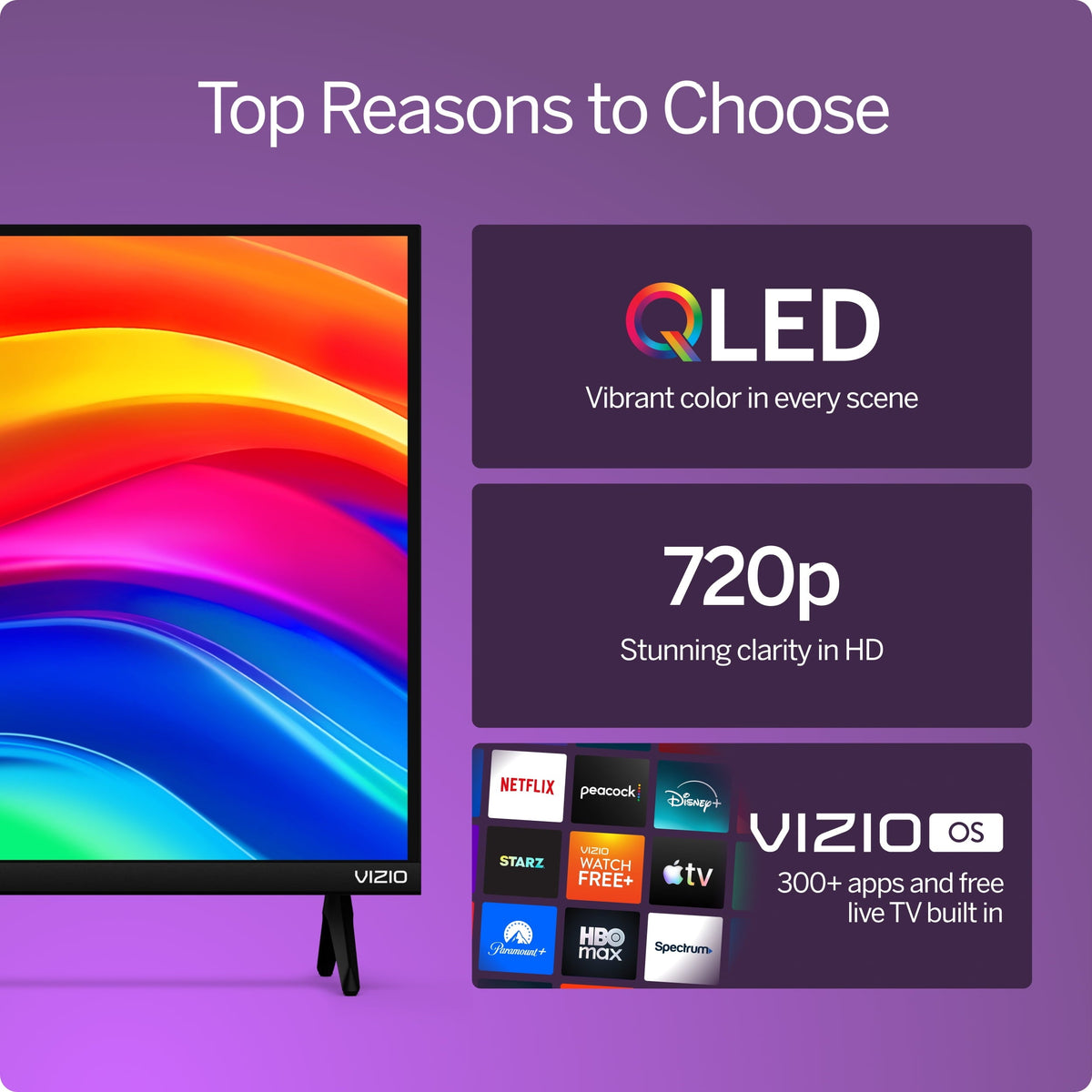 VIZIO 32" Class Quantum HD720p QLED Smart TV (VHQ32M-10)