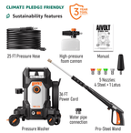 AIVOLT 4800 Psi at 2.76 GPM 13 Amps Corded Electric Cold Water Pressure Washer, Quick Connect Tips