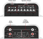 Taramps TS 400x4 400 watts RMS 4 Channels Full Range Car Audio Amplifier, 2 Bridged Channels, RCA Input Class D, Output Power, Multichannel Amplifier