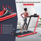 2 In 1 Folding Treadmill, 2.25 HP, 40 in x 16 in Running Area, Dual Display And App Control