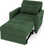 3-in-1 Convertible Pullout Sleeper Chair Bed - 75in x 26in x 17in