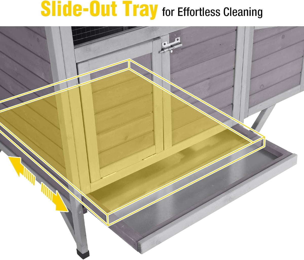Aivituvin 40.94" Chicken Coop with Nesting Box, Weatherproof Hen House with Leakproof Pull-Out Tray, Poultry Coops for Chickens, Duck & Quail