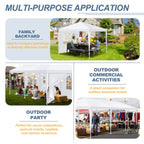 COBIZI 10x30FT Party Tent with 8 Removable Sidewalls, Waterproof & UPF 50+ Outdoor Canopy for Weddings, BBQ, Trade Shows & Events, White