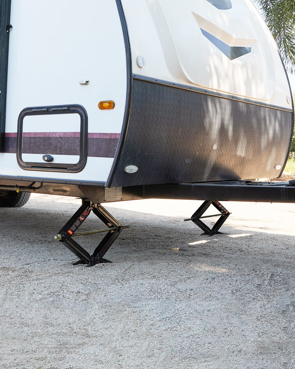 Kohree 24" 8000lbs RV Trailer Stabilizer Leveling Scissor Jacks with Crank Handle and Drill Bit,Set 2