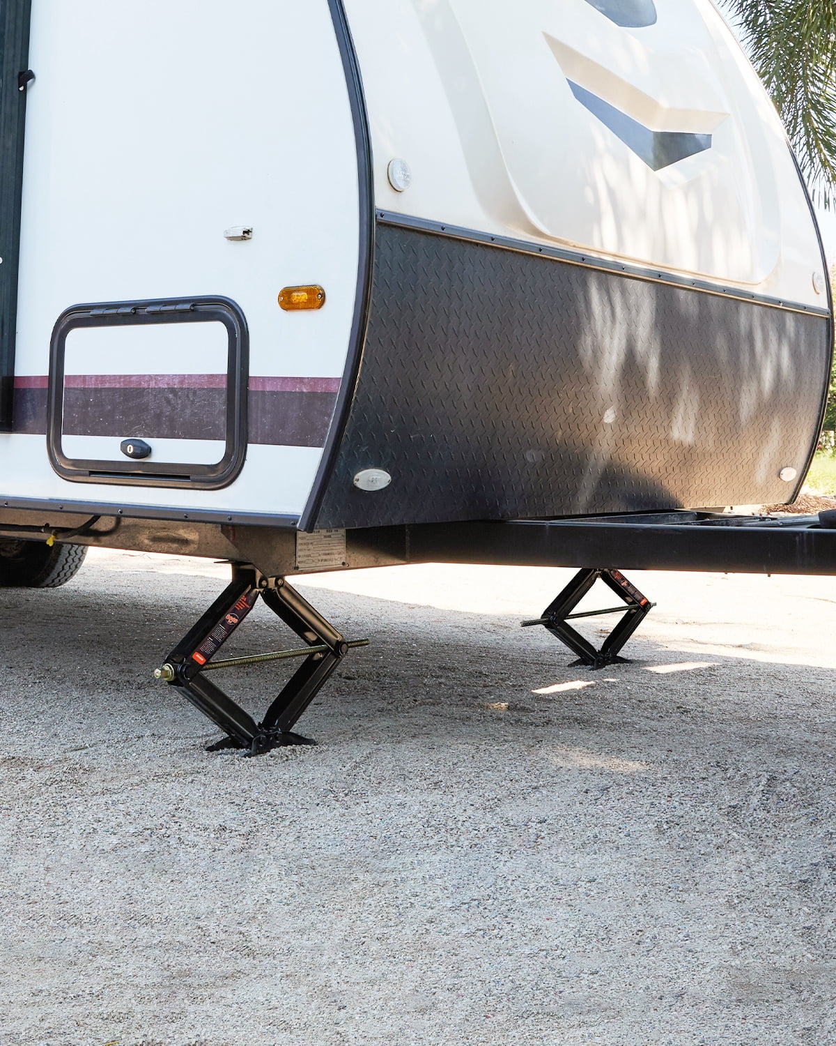 Kohree 24" 8000lbs RV Trailer Stabilizer Leveling Scissor Jacks with Crank Handle and Drill Bit,Set 2
