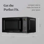 Farberware Countertop Microwave Oven, 0.7 cu ft, 700 W, Auto-Cook Menu, Black