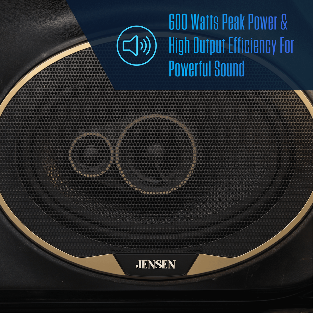 Jensen 6"x9" 3-Way Aramid Fiber Coaxial Car Speakers (Pair), 1200W Peak Power, 200W RMS - WJS69R