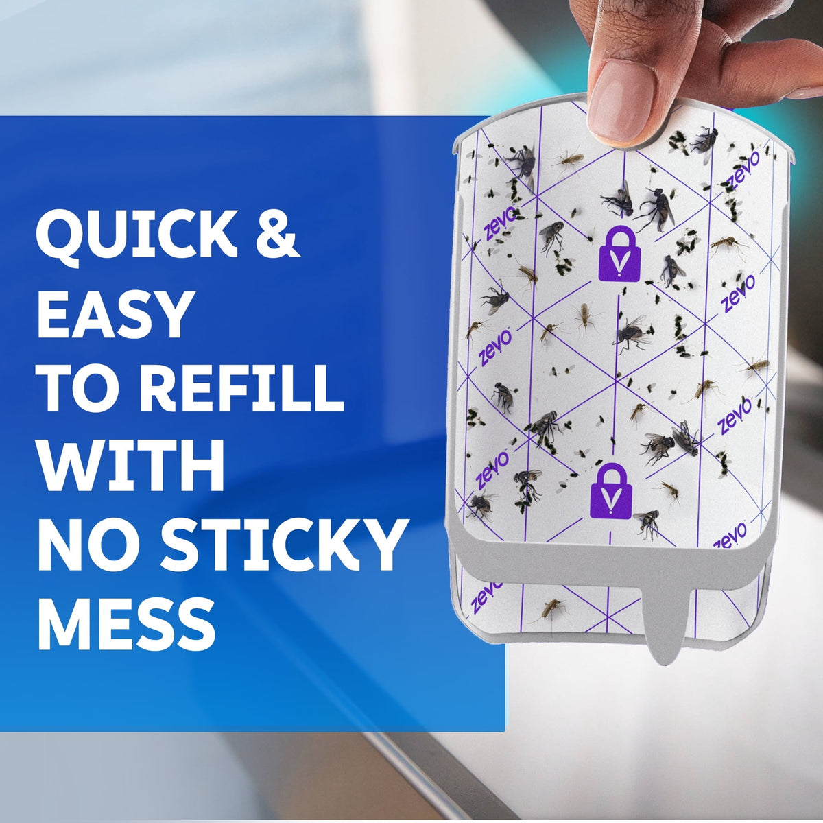 Zevo Max Flying Insect Indoor Fly Trap: Easy, Mess-Free Solution - Light Trap Catches & Kills House Flies, Fruit Flies, Gnats, & More (1 Plug in