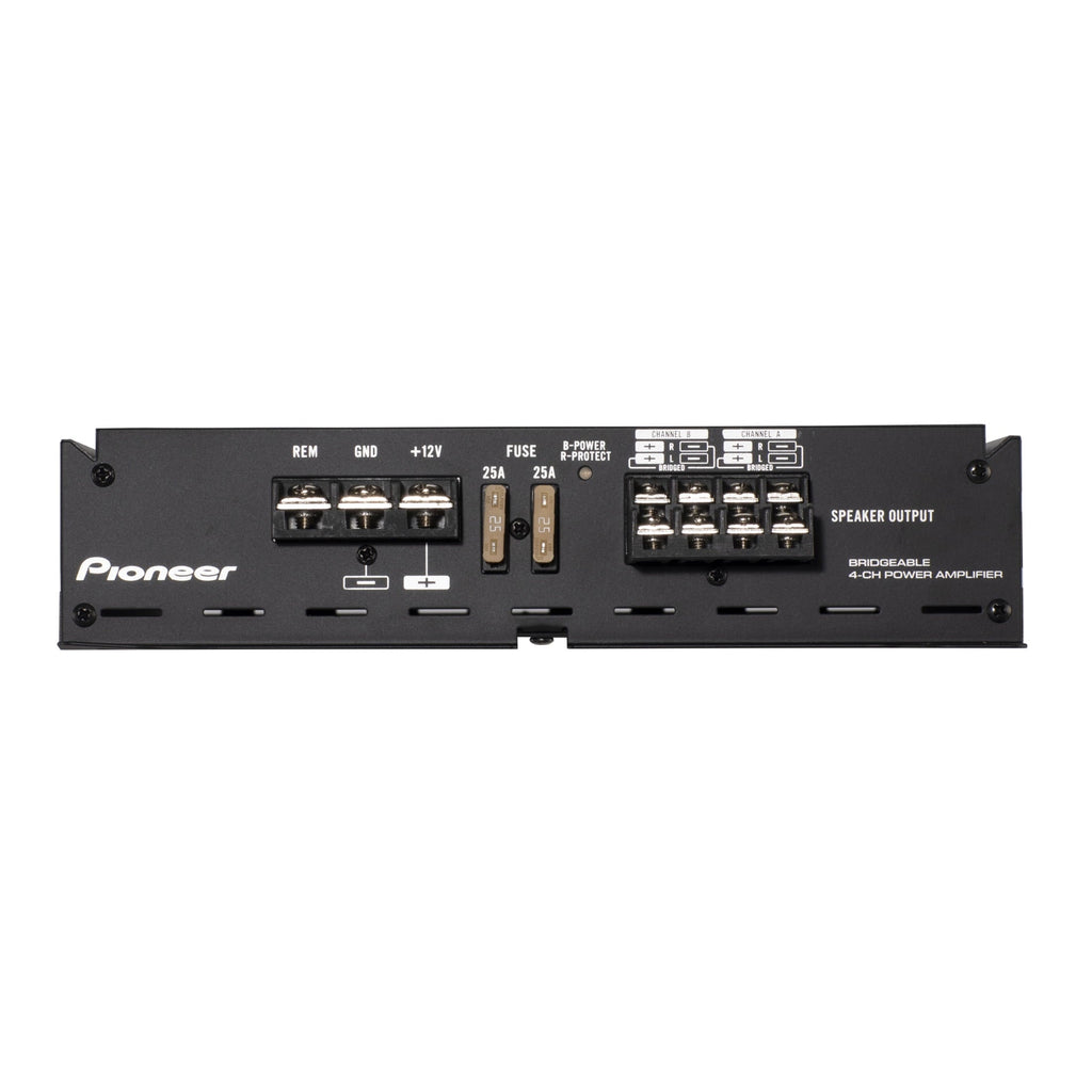 Pioneer GM-E360X4 4-Channel Bridgeable Car Amplifier, 1000W Max Power, HPF/LPF & Bass Boost