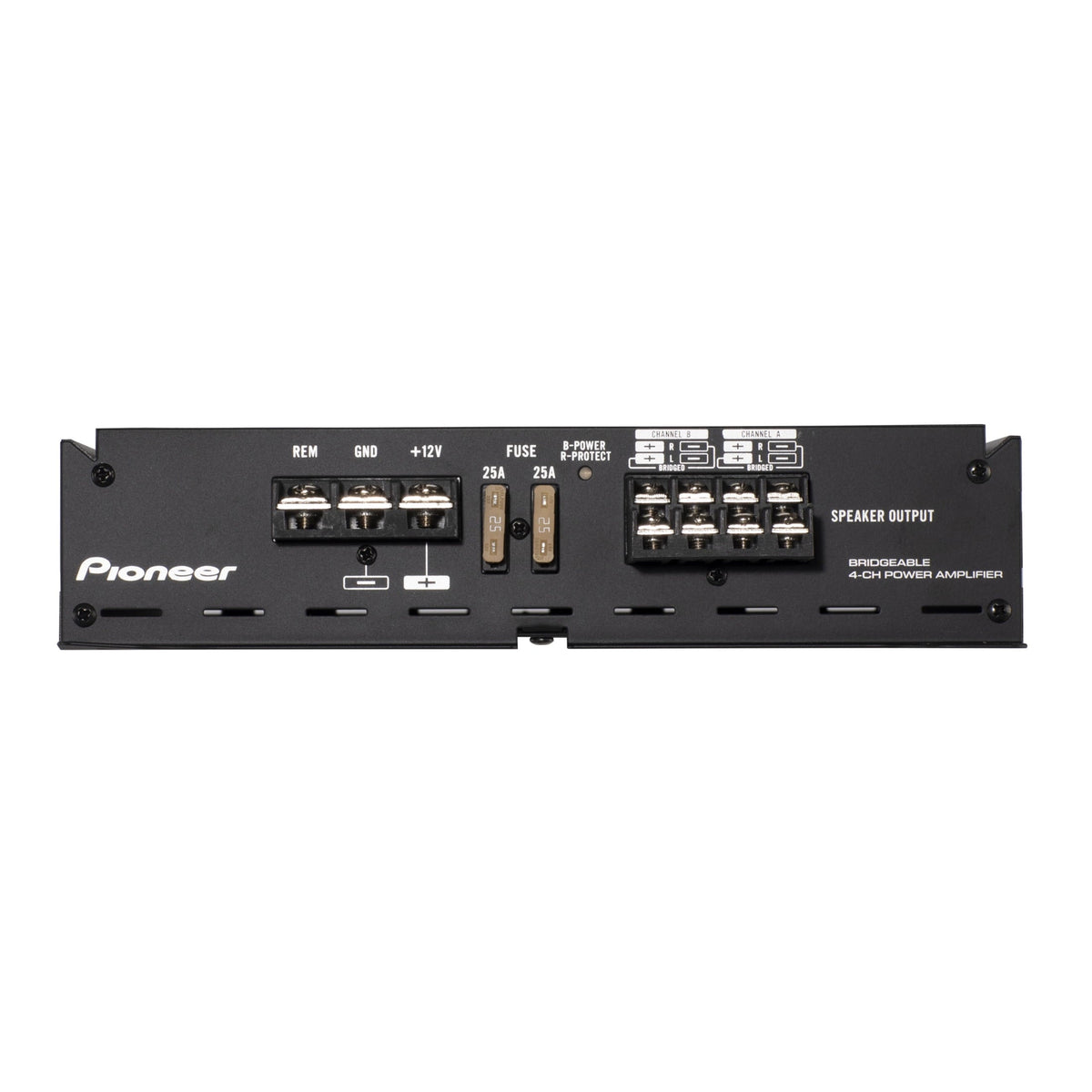 Pioneer GM-E360X4 4-Channel Bridgeable Car Amplifier, 1000W Max Power, HPF/LPF & Bass Boost