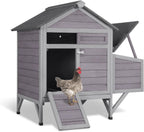 Aivituvin 40.94" Chicken Coop with Nesting Box, Weatherproof Hen House with Leakproof Pull-Out Tray, Poultry Coops for Chickens, Duck & Quail