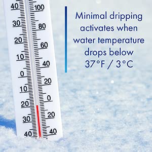 Outdoor Faucet & Spigot Freeze Protection – Patented Valve Shield, Activates at Water Temperature Below 37°F/3°C – Durable Winter Cover Alternative