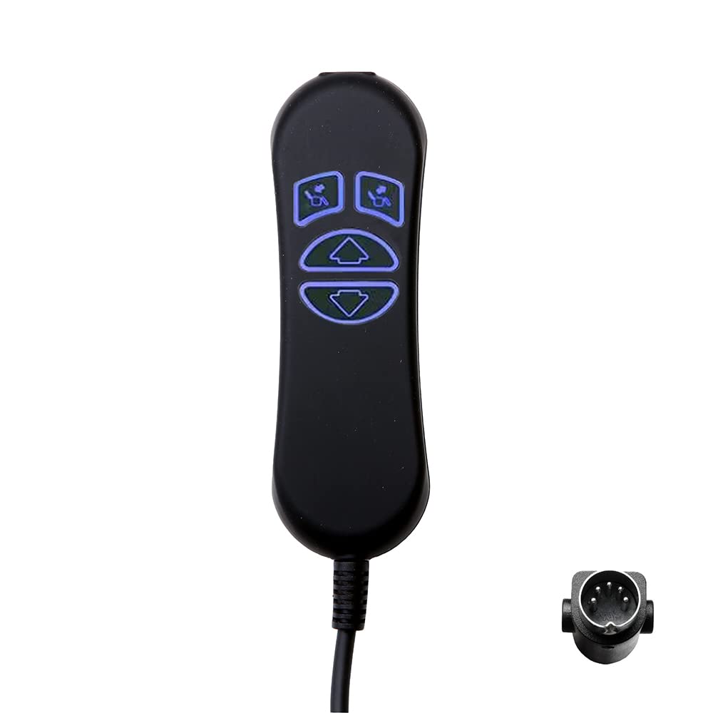 4 Button 5 Pin Prong Hand Control Handset Remote with USB and Backlight for Lift Chairs Electric Sofa Power Recliners