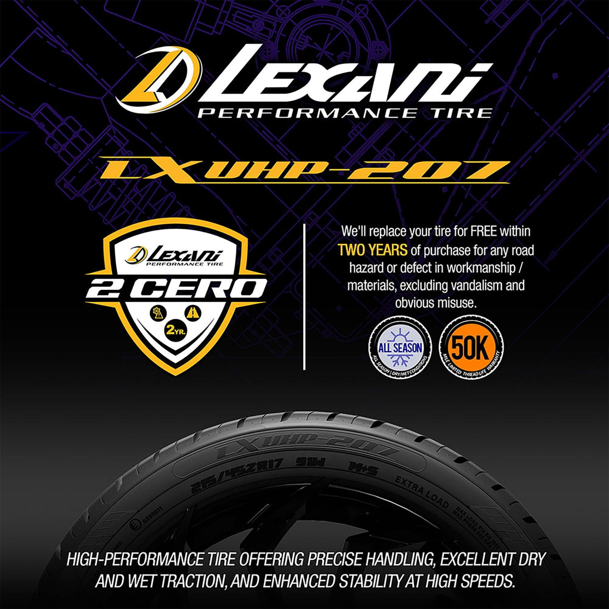 Lexani LXUHP-207 UHP All Season 235/45R18 98W Passenger Tire