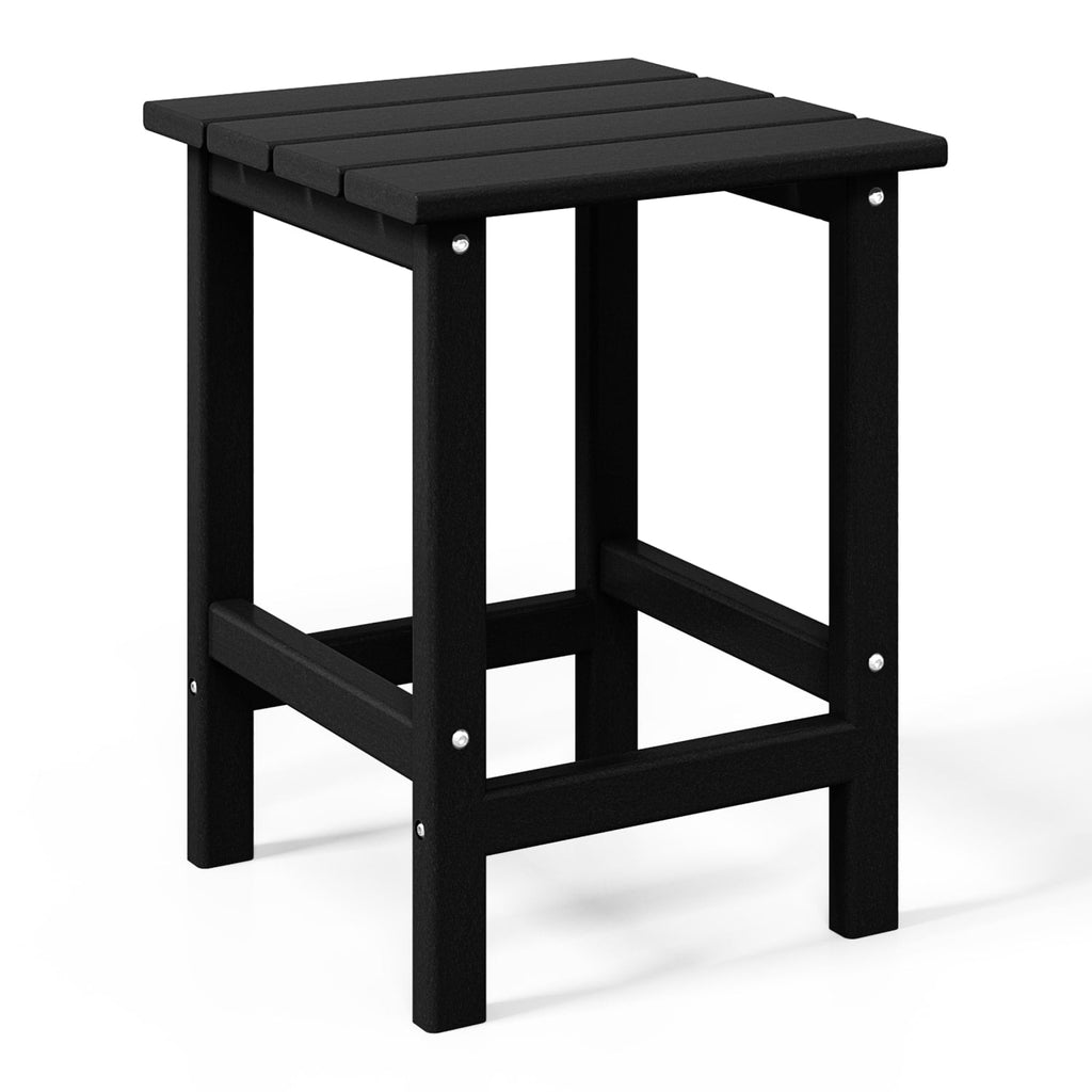 WestinTrends Outdoor Side Table, All Weather Poly Lumber Adirondack Small Patio Table Square End Table for Pool Balcony Deck Porch Lawn Backyard