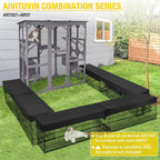 Large Walk-In Outdoor Cat Enclosure With 7 Platforms