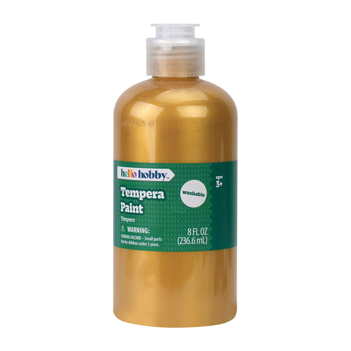 Hello Hobby 8 fl oz White Tempera Paint, Washable Craft Paint for Kids, Teachers, and School Projects