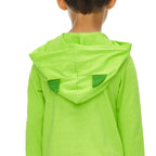 Disney Monsters Inc. Toddler Boy or Girl Cosplay Hooded One Piece Mike Lime Green