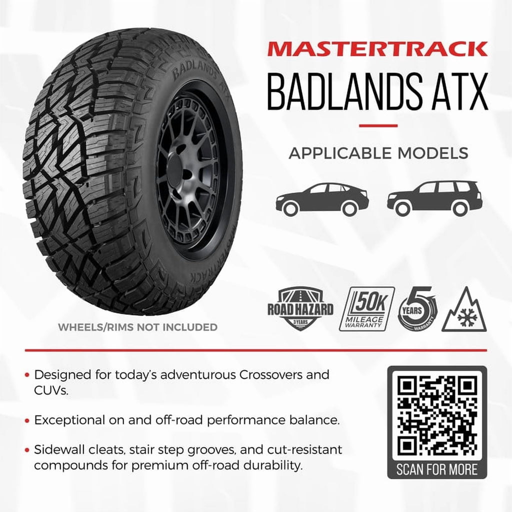 Mastertrack Badlands ATX 225/60R18 100H All Terrain SUV/CUV Tire