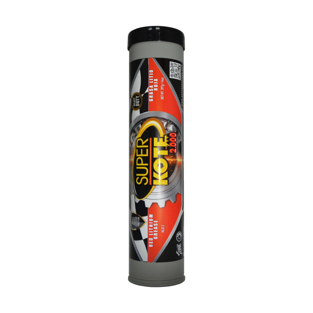Red and Tacky Lithium Grease Superkote 2000 | NLGI 2 | EP Grease | Tube | High Temperature | Heavy Duty | Industrial | Construction | Automotive