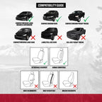 Genuine Dickies 2-Piece Quincy Pro-Grade Seat Covers for Cars, Trucks, and SUVs, Black