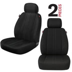 Genuine Dickies 2-Piece Quincy Pro-Grade Seat Covers for Cars, Trucks, and SUVs, Black