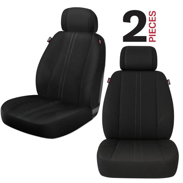Genuine Dickies 2-Piece Quincy Pro-Grade Seat Covers for Cars, Trucks, and SUVs, Black