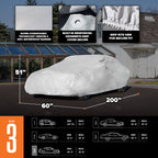 Budge Superior StormBlock™ Car Cover, Waterproof All Weather Outdoor Car Protection, Size 3 for Mid-Size Vehicles