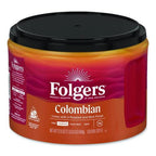 6 pack) Folgers Colombian Ground Coffee, Medium Roast, 22.6 oz Canister