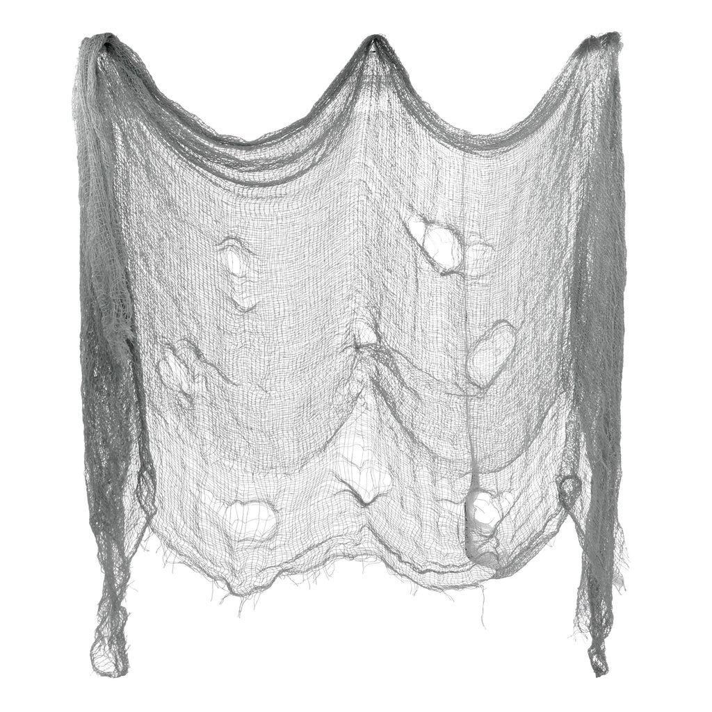 Creepy Gauze Fabric with Bats, Gray, 29.5" x 118", Halloween by Way To Celebrate