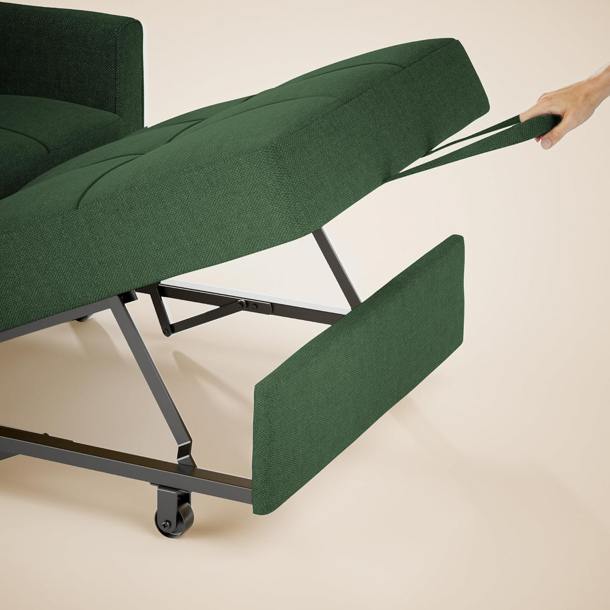 3-in-1 Convertible Pullout Sleeper Chair Bed - 75in x 26in x 17in