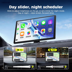 LAMTTO 10.1" Portable Wireless CarPlay Screen for Old Vehicle with Super Link Mirroring, Apple CarPlay & Android Auto, Bluetooth, FM, AUX, Navigation