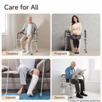 Loyoda Toilet Safety Rail, Adjustable Foldable Toilet Frame with Handles for Seniors 350 lb Weight Cap